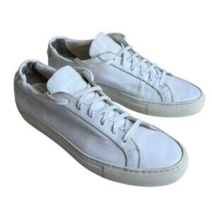 Common Projects White Leather Low Top Sneakers Women’s 10 Made in Italy